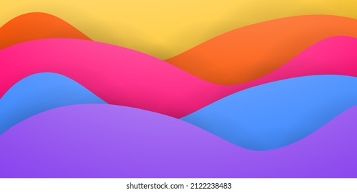 Abstract wavy background with modern gradient colors. Trendy liquid design. Modern pattern. Vector illustration for banners, flyers and presentation. Eps10