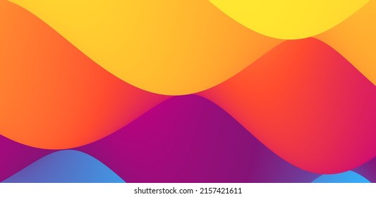 Resumen de fondo ondulado con colores de gradiente modernos. Diseño líquido de moda. Ola de sonido de movimiento. Ilustración vectorial para banners, volantes y presentaciones.