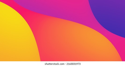 Abstract wavy background with modern gradient colors. Trendy liquid design. Motion sound wave. Vector illustration for banners, flyers and presentation.