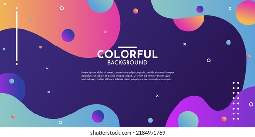 Abstract wavy background with modern gradient colors. Trendy liquid design. Modern pattern. Vector illustration for banners, flyers and presentation.