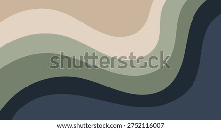 Abstract wavy background with muted earth tones and organic shapes