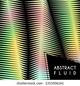 Abstract wavy background, optical art, opart striped. Vector waves, geometry line stripes