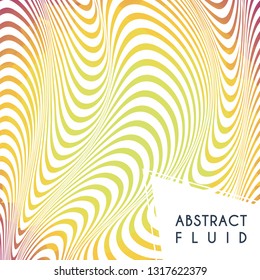 Abstract wavy background, optical art, opart striped. Vector waves, geometry line stripes