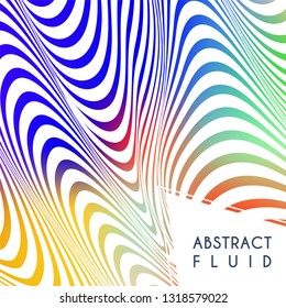 Abstract wavy background, optical art, opart striped. Vector waves, geometry line stripes