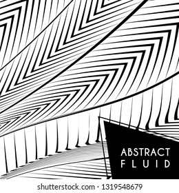 Abstract wavy background, optical art, opart striped. Vector waves, geometry line stripes