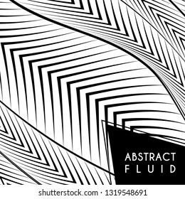 Abstract wavy background, optical art, opart striped. Vector waves, geometry line stripes