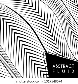 Abstract wavy background, optical art, opart striped. Vector waves, geometry line stripes