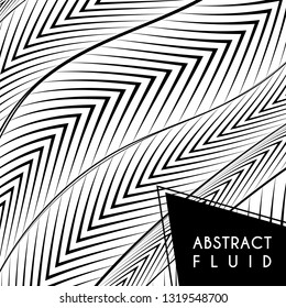 Abstract wavy background, optical art, opart striped. Vector waves, geometry line stripes