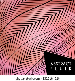 Abstract wavy background, optical art, opart striped. Vector waves, geometry line stripes
