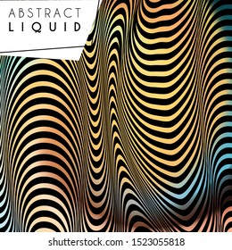 Abstract wavy background, optical art, opart striped. Vector waves, geometry line stripes