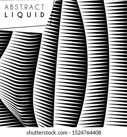 Abstract wavy background, optical art, opart striped. Vector waves, geometry line stripes