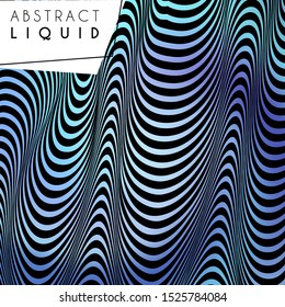 Abstract wavy background, optical art, opart striped. Vector waves, geometry line stripes