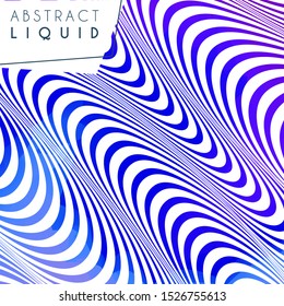 Abstract wavy background, optical art, opart striped. Vector waves, geometry line stripes