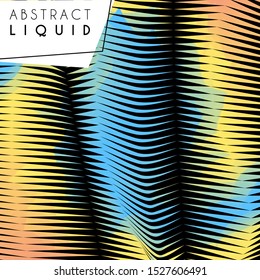 Abstract wavy background, optical art, opart striped. Vector waves, geometry line stripes