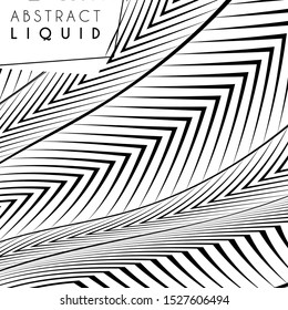 Abstract wavy background, optical art, opart striped. Vector waves, geometry line stripes