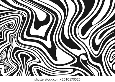 Abstract wavy background. Optical illusion motion striped 3d effect.