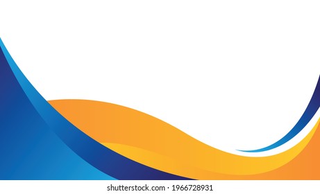 abstract wavy background with orange and blue color