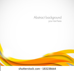 Abstract wavy background in orange color