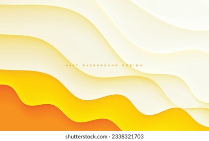 Abstrakter, gewellter Hintergrund mit orangefarbenem Element