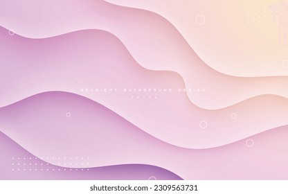 Abstract wavy background orange light smooth gradient color