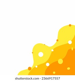 abstract wavy background in paper cut  style. paper cut wavy illustration design on white background. yellow illustration vector design.