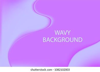 Abstract Wavy Background in Pastel Color Design. Composition with Liquid. Fluid Shapes with 3D Effect Made Using Gradient Mesh. Caramel Stains. Abstract Background for Wallpaper, Web Design.