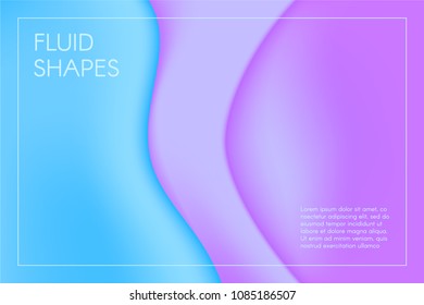 Abstract Wavy Background in Pastel Color Design. Composition with Liquid. Fluid Shapes with 3D Effect Made Using Gradient Mesh. Caramel Stains. Abstract Background for Wallpaper, Web Design.