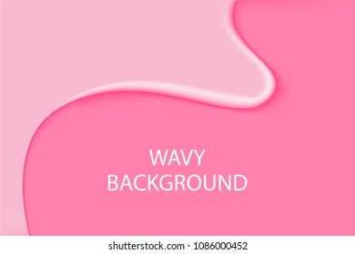 Abstract Wavy Background in Pastel Color Design. Composition with Thick Liquid. Fluid Shapes with 3D Effect. Caramel Stains. Abstract Background for Wallpaper, Web Design, Brochure, Visit Card.