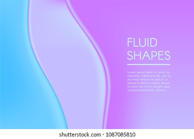 Abstract Wavy Background in Pastel Color Design. Composition with Liquid. Fluid Shapes with 3D Effect Made Using Gradient Mesh. Caramel Stains. Abstract Background for Wallpaper, Web Design.