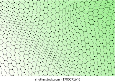 abstract wavy background with polygonal shapes. this is the representation also a honeycomb chemical/atomic lattice structure of a material known as graphene.