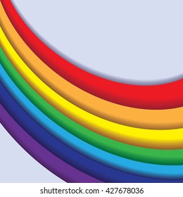 Abstract wavy background in rainbow colors.Vector illustration.