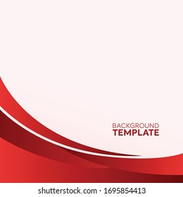 Abstract wavy background red color design element isolated