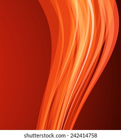 Abstract wavy background with red lines