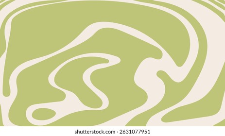 Abstract wavy background in retro groovy style. Trippy monochrome trendy vector design.