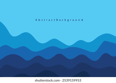 Abstractas fondo ondulado. Ilustración de la onda del mar.