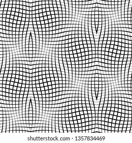 Abstract wavy background. Seamless line pattern with optical illusion of movement.