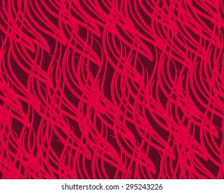 Abstract wavy background. Seamless vector curly hand drown pattern. Colorful linear background.