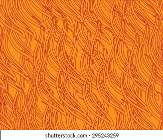 Abstract wavy background. Seamless vector curly hand drown pattern. Colorful linear background.