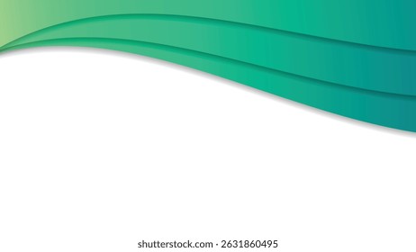 Abstract Wavy Background with Soft Teal Gradations	
