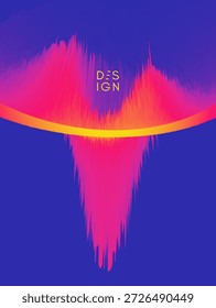 Abstractas fondo ondulado. Onda sonora. Efecto dinámico. Big data. Color degradado. Ilustración vectorial para folleto, póster, portada, tarjeta, presentación, volante o Anuncio.
