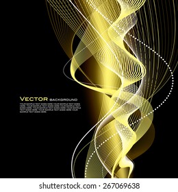 Abstract wavy background with sparkles.