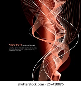 Abstract wavy background with sparkles.