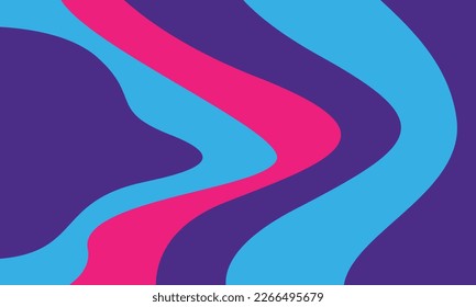 Plantilla de fondo ondulada abstracta con color vibrante. Esto es bueno para el cartel
