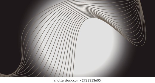 Abstractas fondo ondulado. Delgadas líneas oscuras. Ilustración vectorial