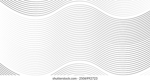  Abstractas fondo ondulado. Delgada línea sobre blanco. ILUSTRACIÓN DE VECTOR