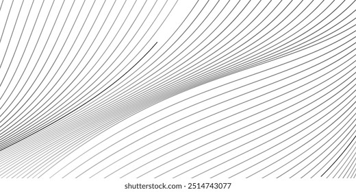 Fundo ondulado abstrato. Linha fina em branco. eps 10
