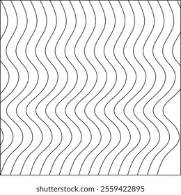 Abstract wavy background. Thin line on white. Texture line pattern isolated on white with transparent background.