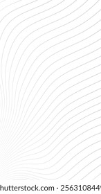 Abstract wavy background. Thin line on white.
