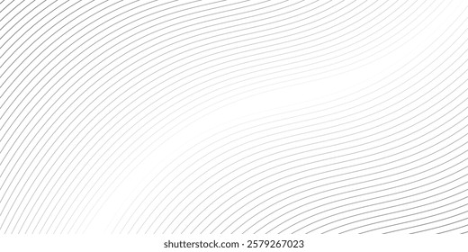 Abstract wavy background. Thin line on white modern abstract background