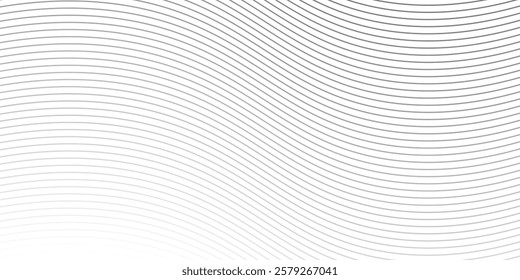 Abstract wavy background. Thin line on white modern abstract background